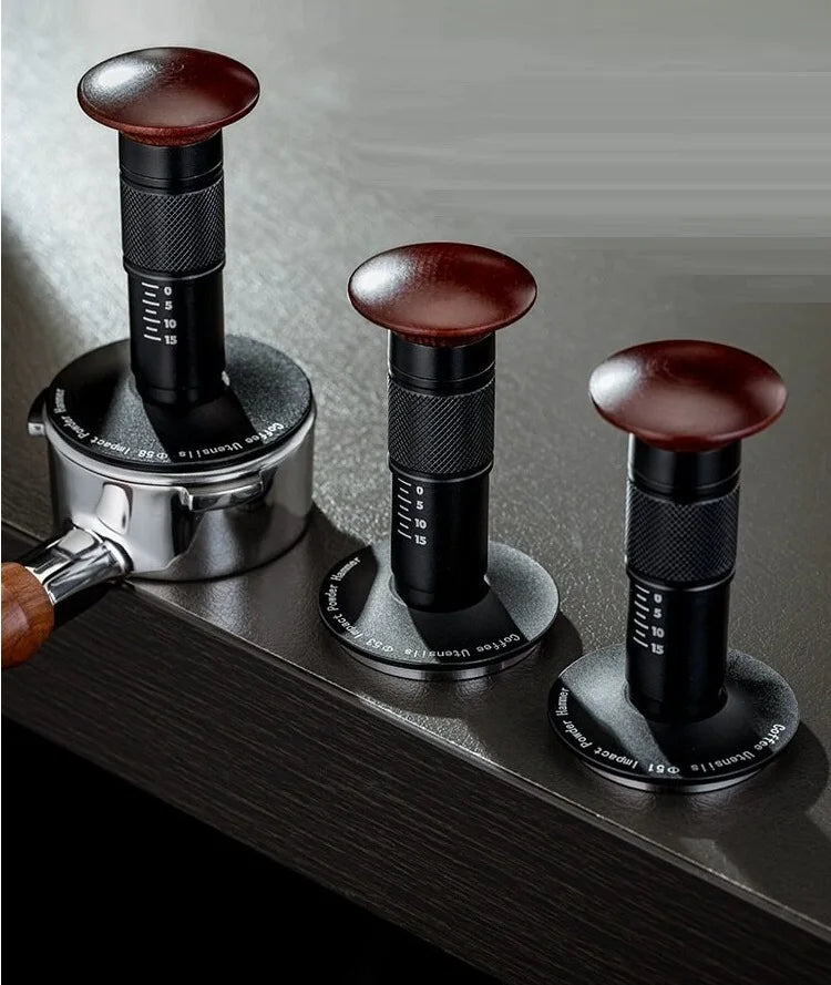 Coffee Tamper Impact 4 Spring Constant Pressure 30lb 51mm 53mm 58mm For Breville Espresso Accessory Barista Tool 304 Stainless