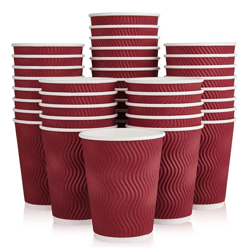 Gobelets jetables en carton ondulé Double paroi Café Thé Lait