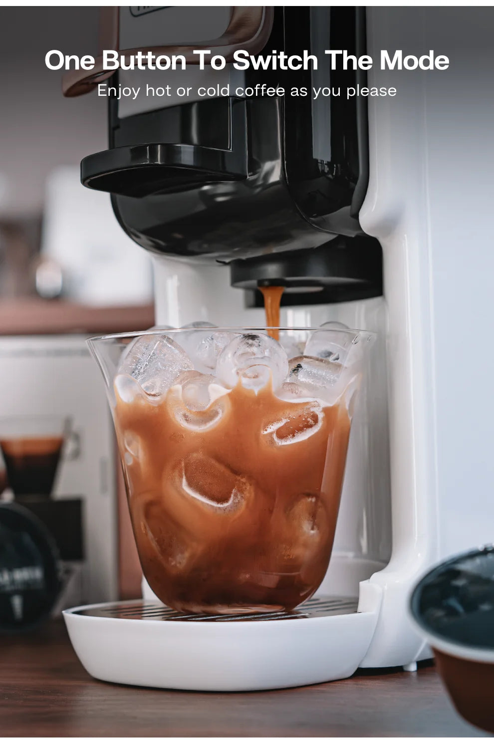 HiBREW 5 in 1 Multiple Coffee Machine Hot/Cold DG Cappuccino Nes Small ESE Pod Ground Coffee Cafeteria 20Bar H2B