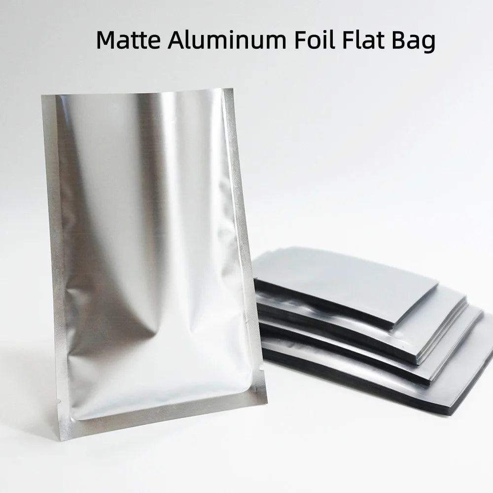 Sachets d'emballage refermables à fermeture éclair en plastique et aluminium, un côté transparent