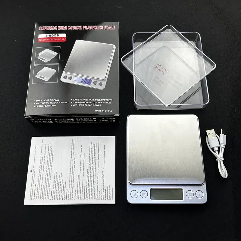 Balance de poche électronique de précision intelligente mini balance numérique LCD USB pour bijoux