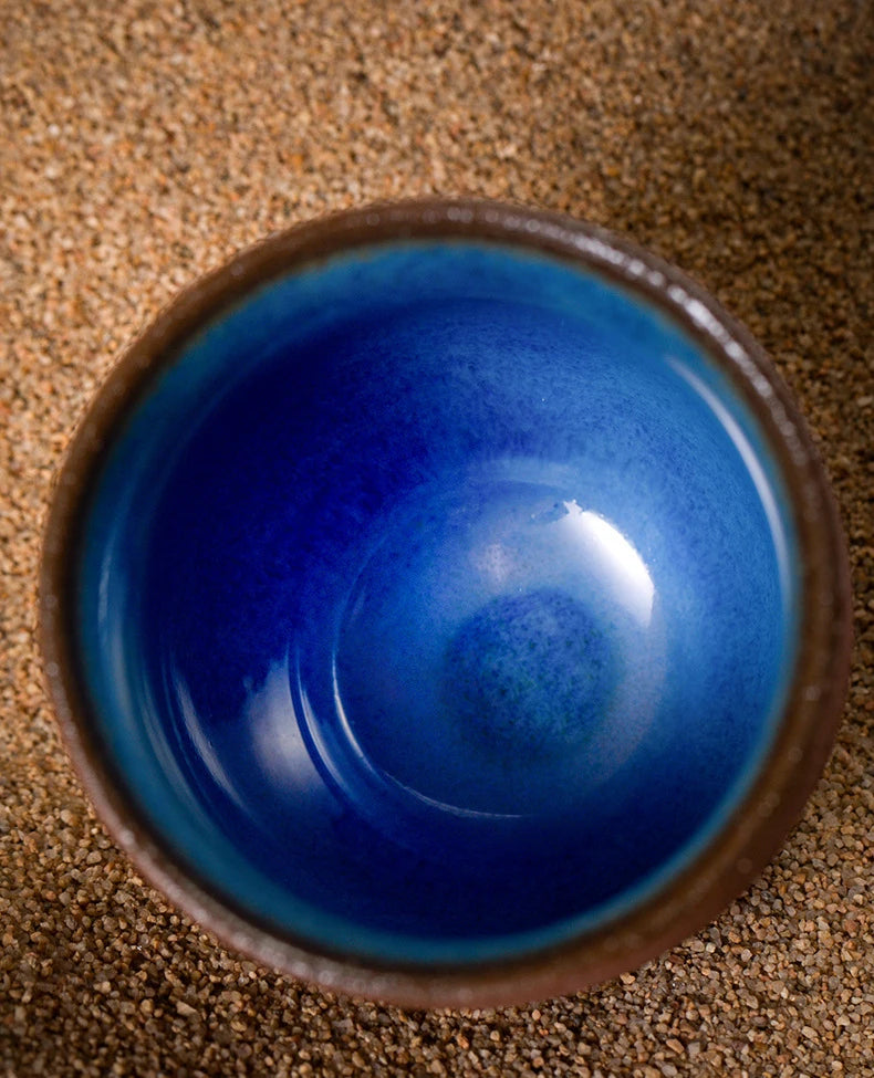 Tasse à expresso en grès moyen-oriental, céramique rétro, luxe léger et simple