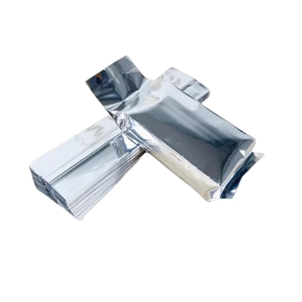 Sachets d'emballage refermables à fermeture éclair en plastique et aluminium, un côté transparent