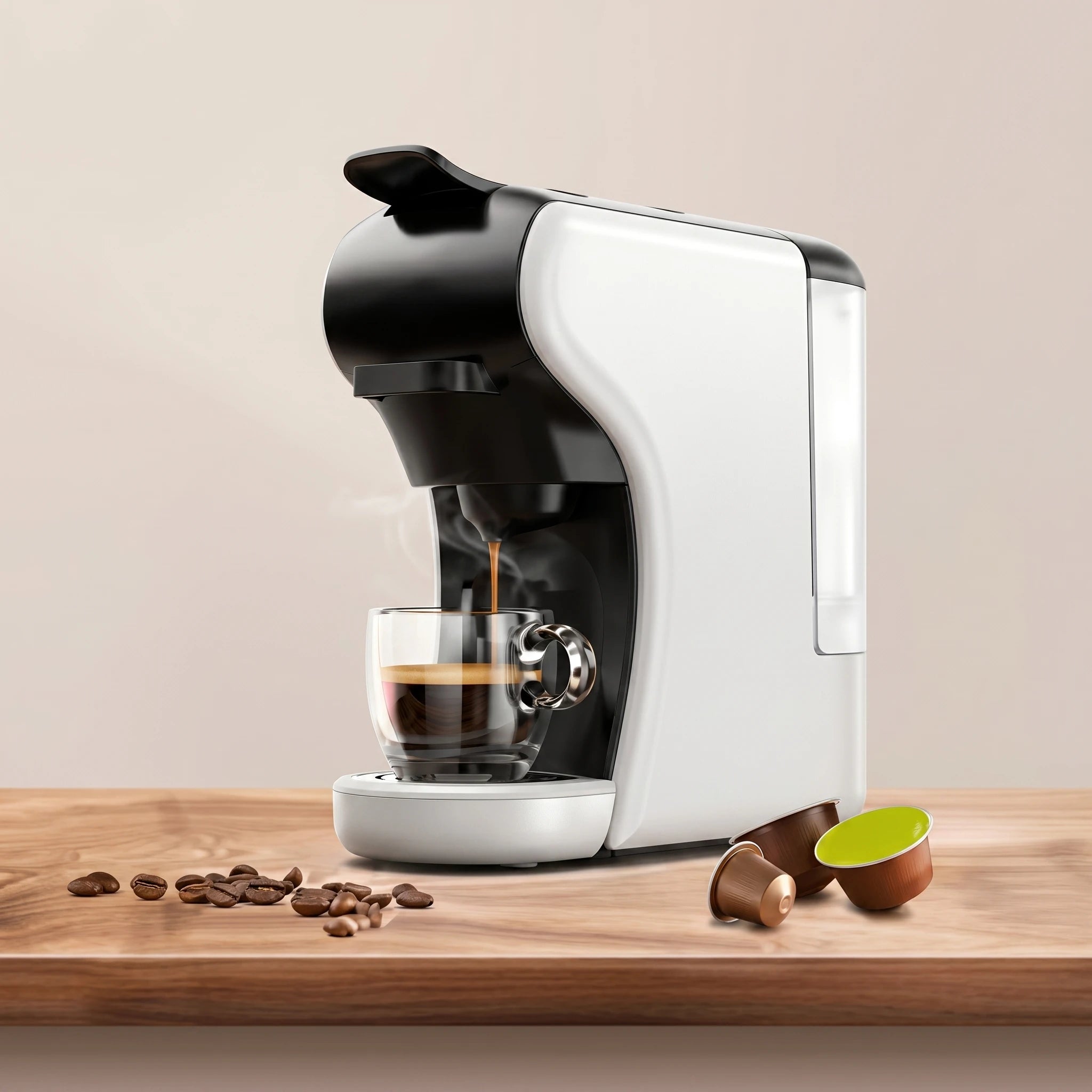 Machine à café entièrement automatique à capsules chaudes et froides