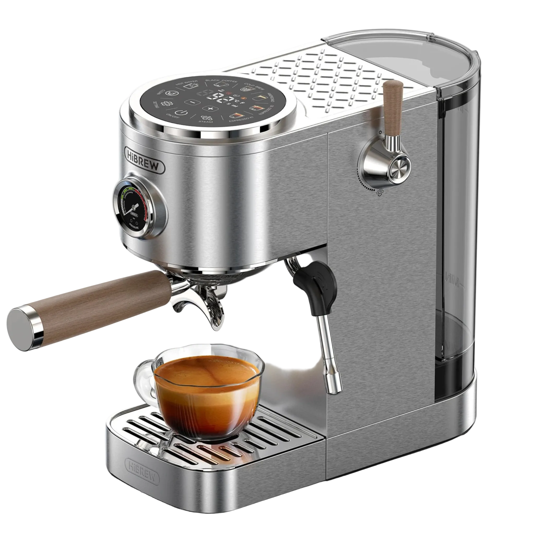 HiBREW Semi-automatic Espresso Coffee Machine 3 Level Temperature Adjustable Cold/Hot 20Bar Coffee Maker Cappuccino H13
